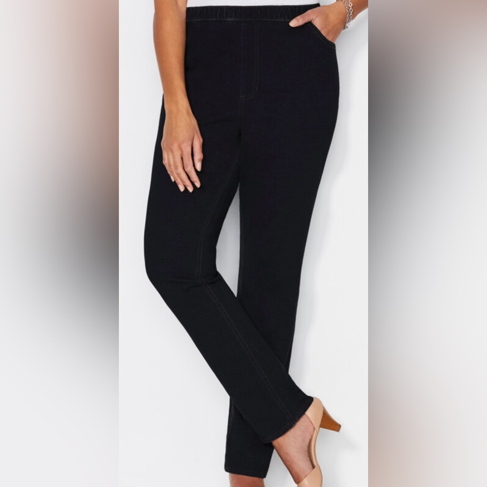 SOLD Catherine’s 4X The Knit Jean in Black NWT